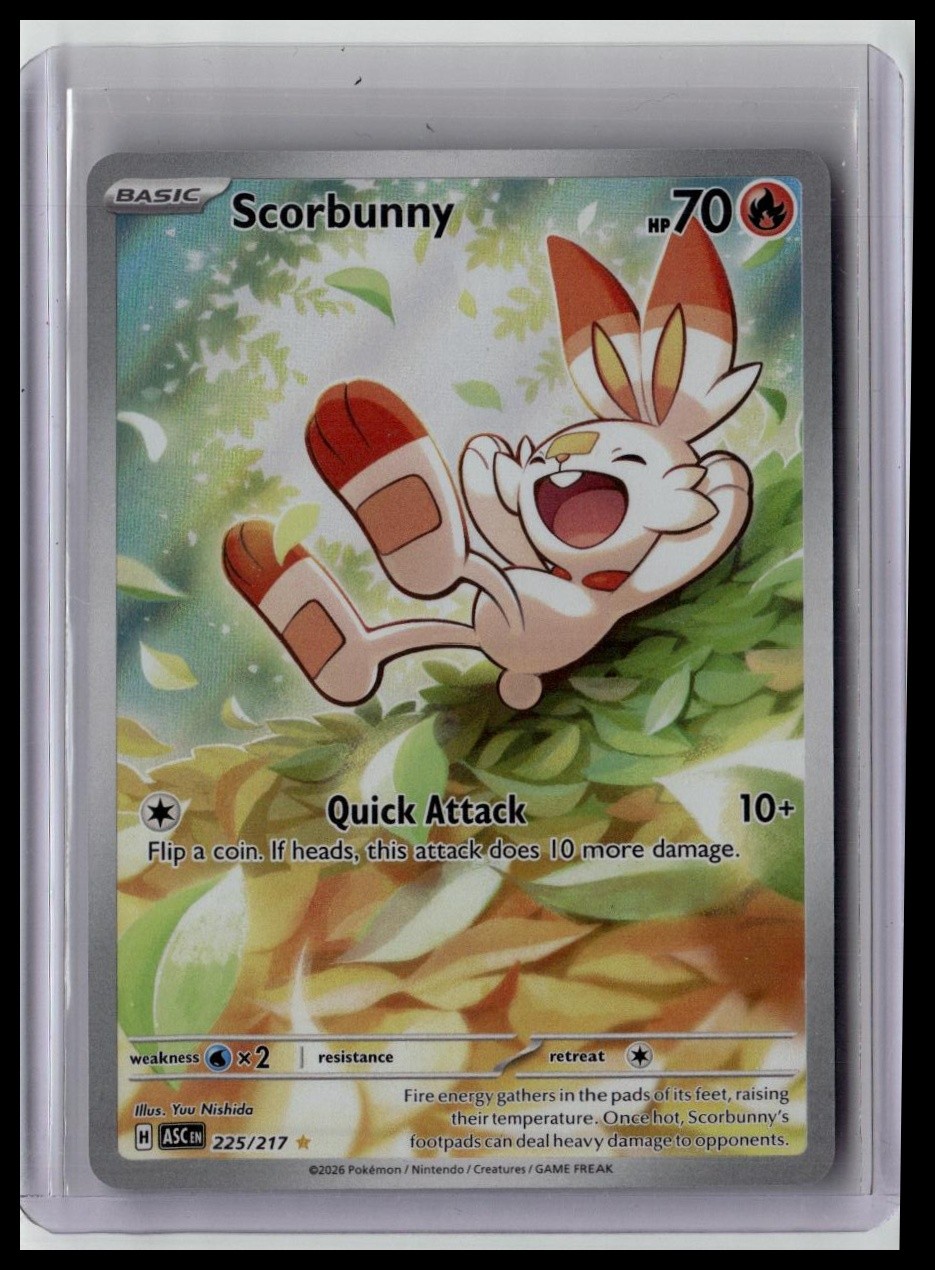 Scorbunny Holo Illustration Rare ME: Ascended Heroes 225/217 NM