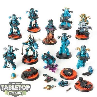 Thousand Sons - 10x Rubric Marines - teilweise bemalt