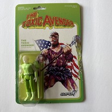 Super7 ReAction Toxic Avenger Toxie Green Glow GITD Deco Figure MOC Crusaders