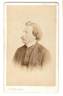 Rare ARTIST CDV- Auguste Péquégnot - French Painter Engraver - Furst Signed 1872