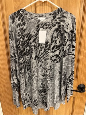 Westbound  Animal Print Sweater Top PXL