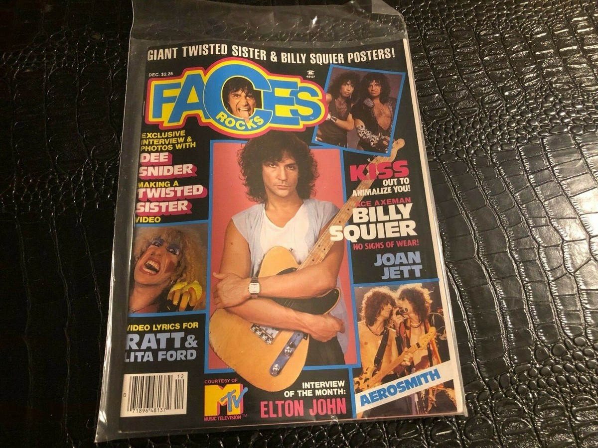 DECEMBER 1984 FACES music magazine KISS - JOAN JETT - ELTON JOHN