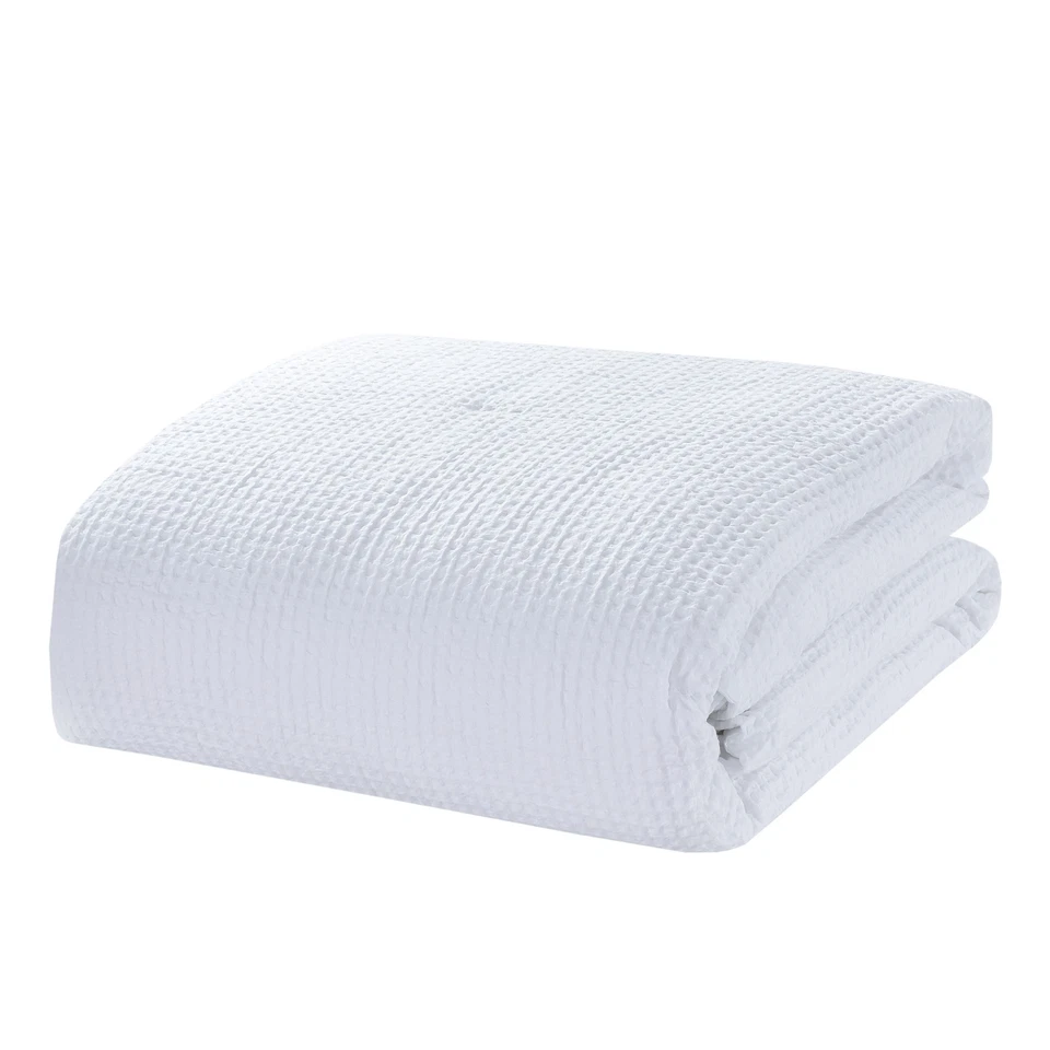 Chezmoi Collection Wilmer 3-Piece Waffle Weave All Season Bedding Comforter Set - Image 3 of 4