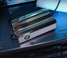 M.2 2280 NVMe SSD dual heat pipe Temperature monitor Heatsink Cooling Fin