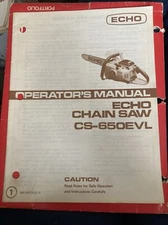 Echo Chain Saw CS-650evl Operators Manual Kioritz Corporation Chainsaw