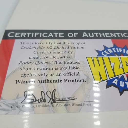 Darkchylde Wizard #1/2 Limited Variant Cover Signed By Randy Queen w/COA Image - Picture 13 of 13