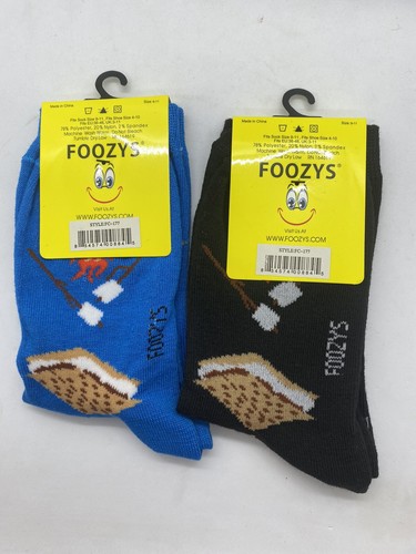 Mujer CAMP FIRE SMORES Lindos Calcetines Suaves Crew, 2 PARES, Scouts Comida Novedad Regalo - Imagen 2 de 2