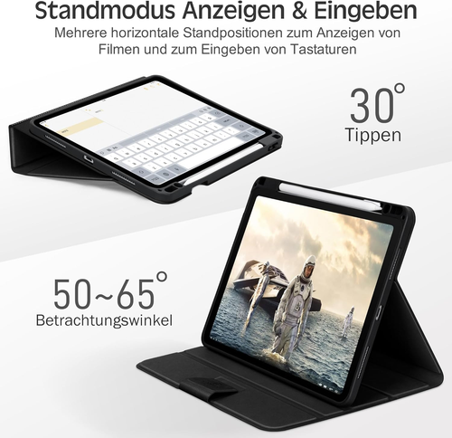 Kingblanc Für Ipad Pro 13 Zoll Hülle 2024 (M4) Mit Stifthalter, Veganes Leder Sc - Bild 6 von 12