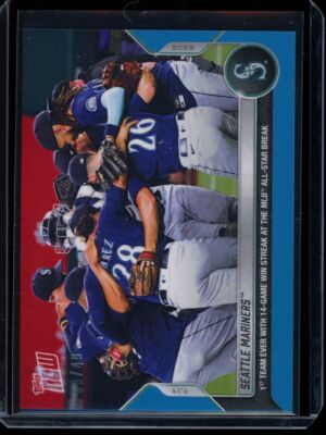 2022 Topps Now #558 Seattle Mariners Blue Parallel Card #d 3/49