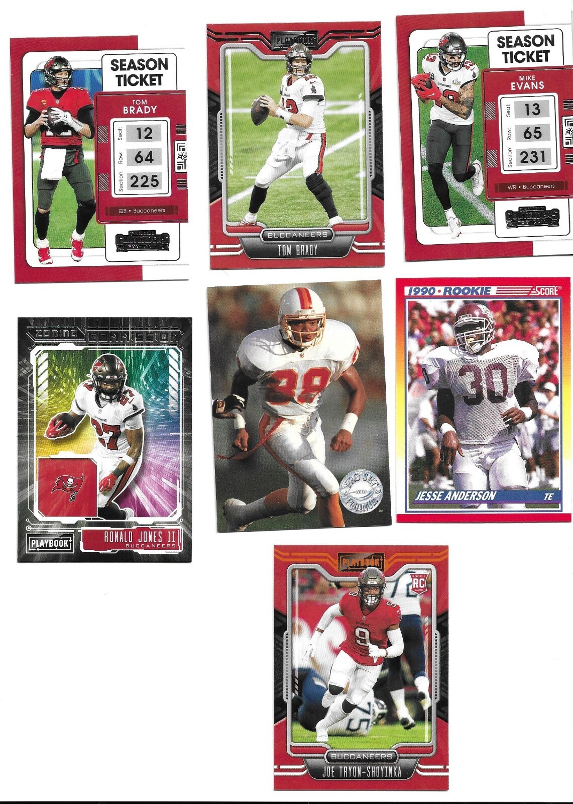 7 card lot Buccaneers Lot Bucs Tom Brady Mike Evans LOOK | eBay