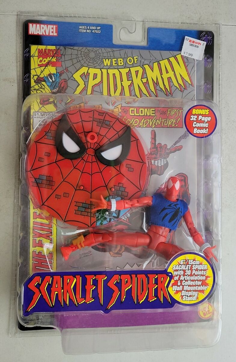NEW 2001 TOYBIZ MARVEL SCARLET SPIDER SPIDER-MAN ACTION NEW 2001 TOYBIZ MARVEL SCARLET SPIDER SPIDER-MAN ACTION