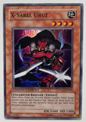 Yu-Gi-Oh! X-Säbel Uruz Super Rare Ltd. Auflage HA01-DE012 Excellent