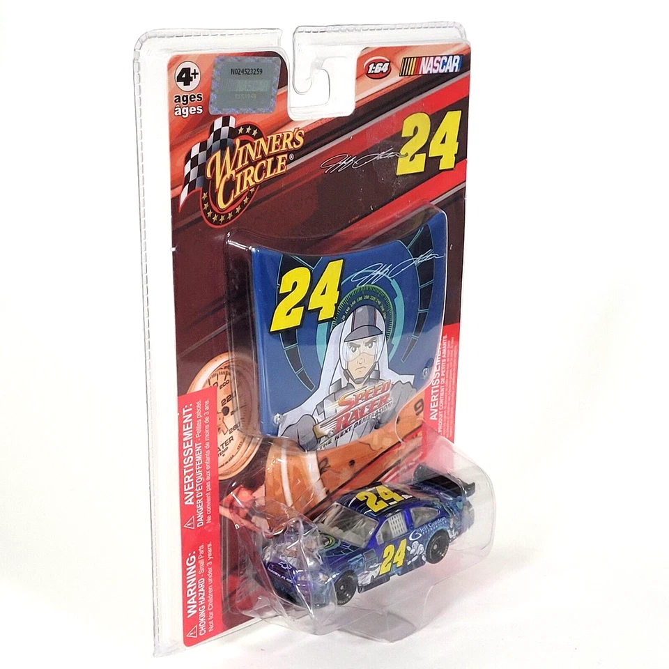 JEFF GORDON #24 WINNERS CIRCLE 1/64 SPEED RACER DIECAST CAR W/ HOOD NASCAR NEW - Image 2 of 4
