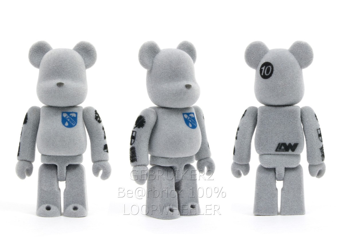 Medicom Toy Bearbrick 100% LOOPWHEELER FLOCKED Be@rbrick 100 Medicom Toy Bearbrick 100% LOOPWHEELER FLOCKED Be@rbrick 100