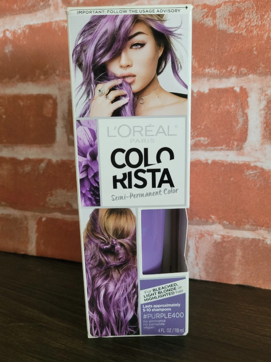 L Oreal Colorista Semi Permanent Temporary Hair Color PURPLE400
