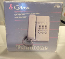 Cobra Telephone, ST-621, Memory, Redial, Mountable, NOS