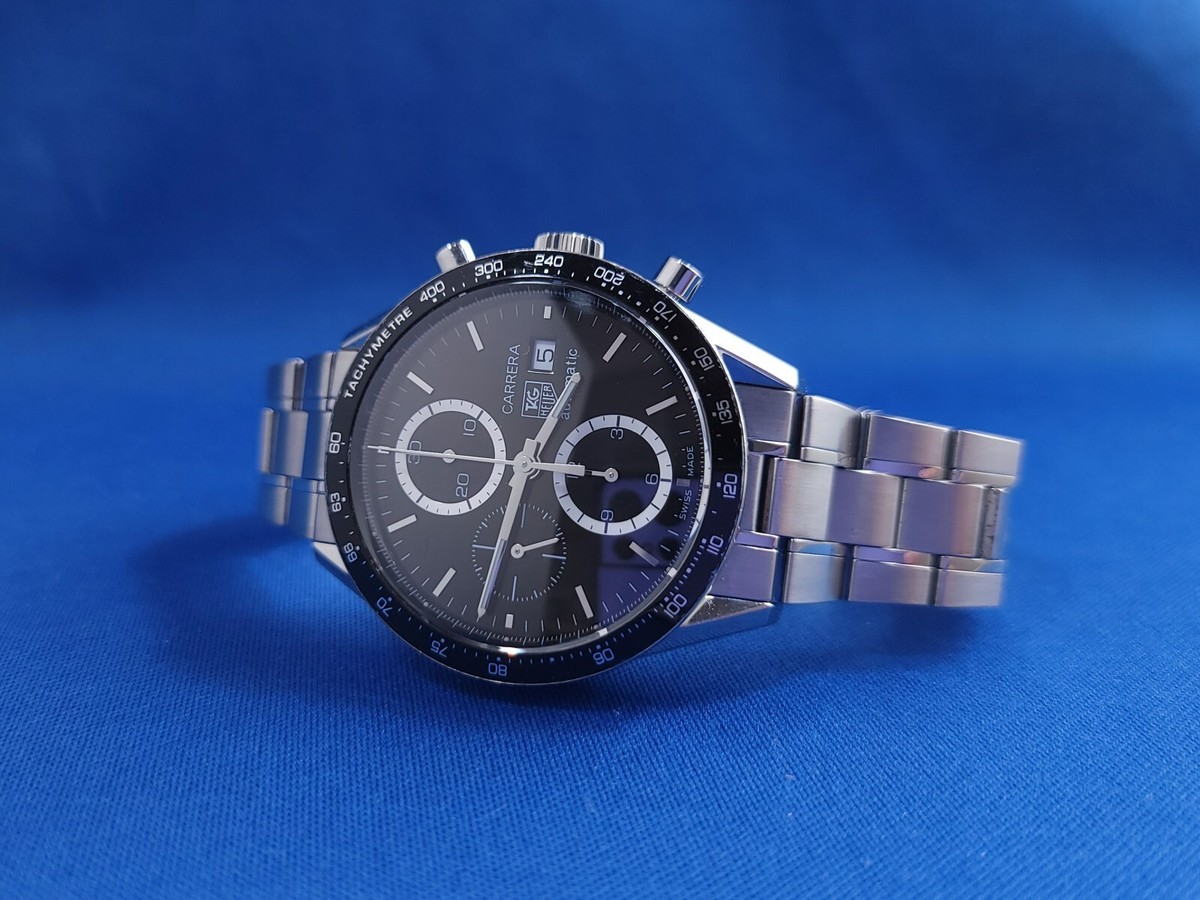 TAG HEUER CARRERA CV2010 BLACK CHRONOGRAPH CAL.16 MENS AUTOMATIC