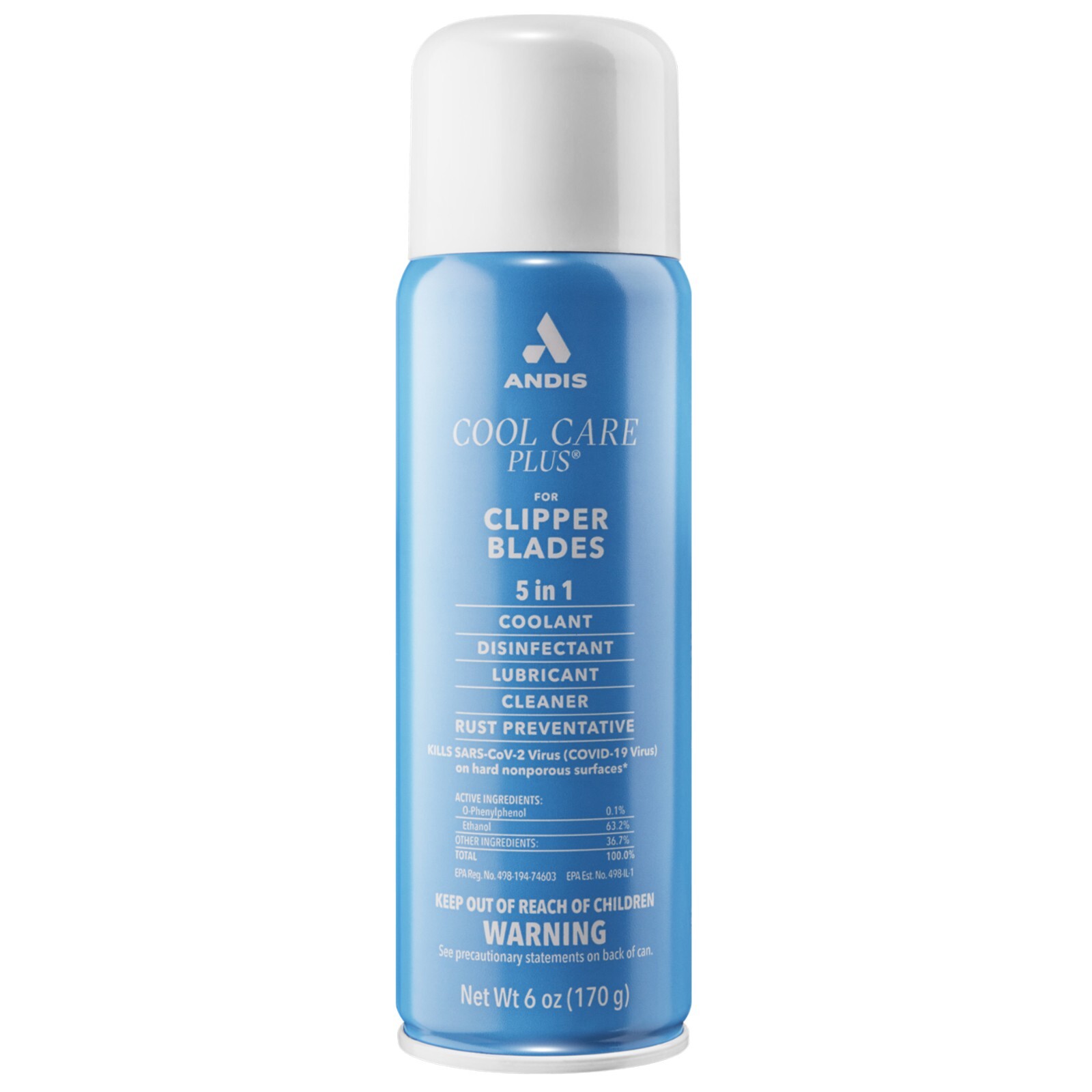 andis COOL CARE PLUS 5in1 CLIPPER TRIMMER BLADES CLEANER LUBRICANT COOLANT SPRAY