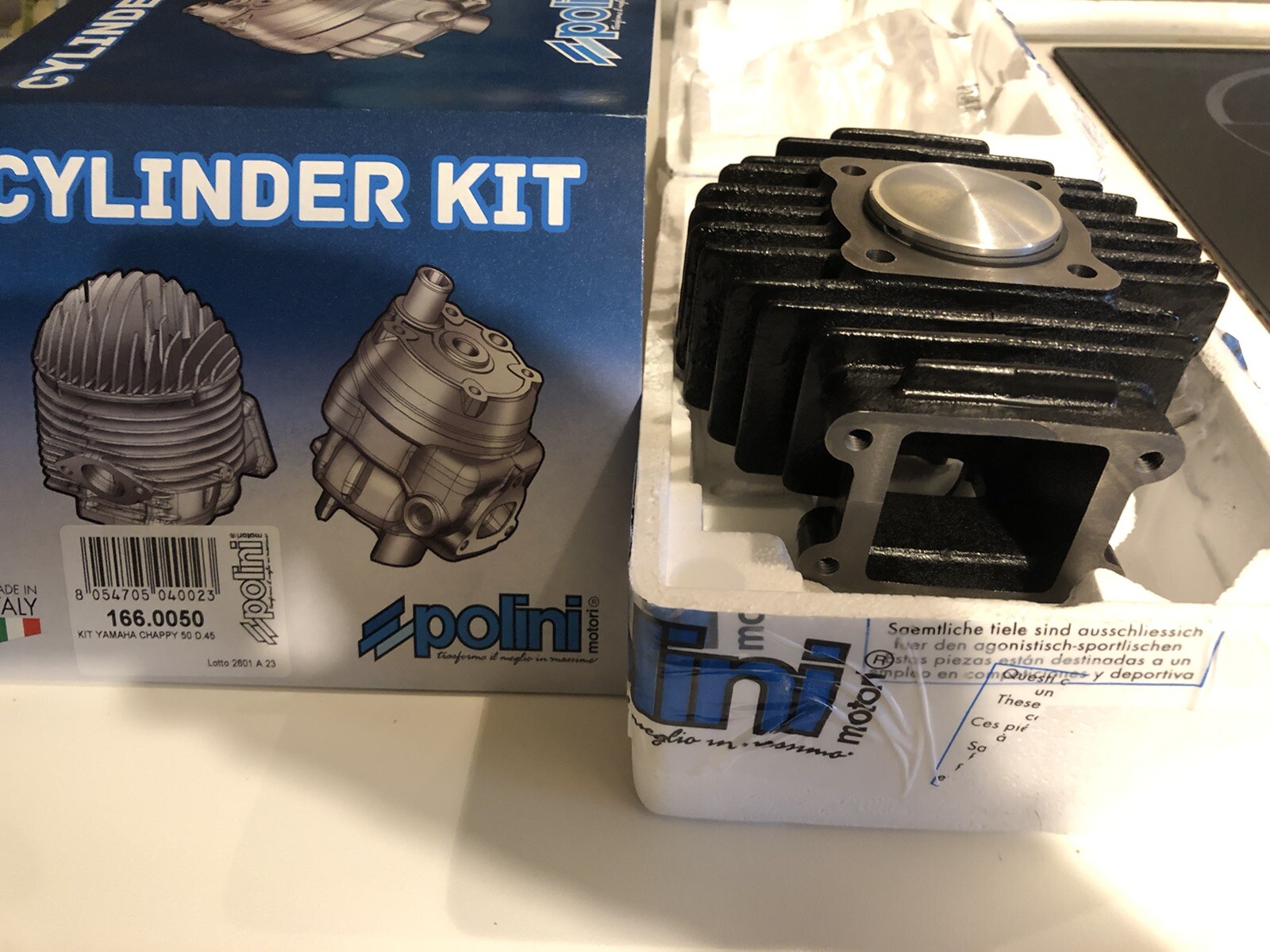 Kit moteur Polini 50cc en fonte pour cyclo Yamaha Chappy et Bop
