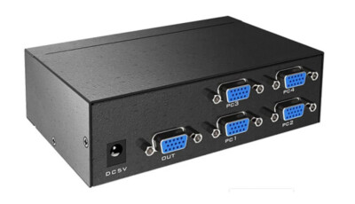 4-Channel VGA Split Screen Video Multi-Viewer With IR 1920x1200 Max VGA Output