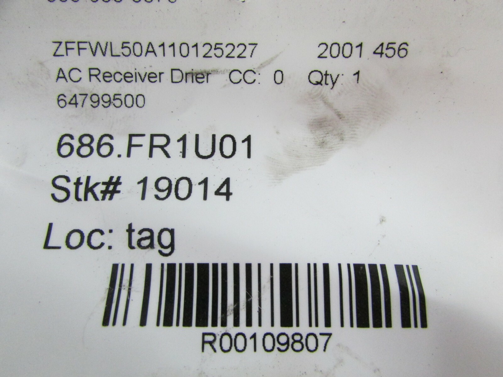 Ferrari 456, AC Dehydrating Filter / Receiver Drier, Used, P/N 64799500