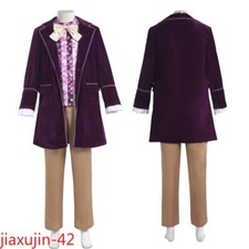 Willy Wonka Cosplay costume Chocolate Factory Gene Wilder 1971 Purple Uniform