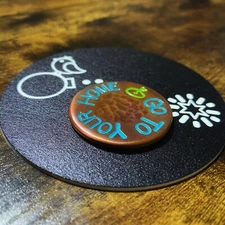 GO TO YOUR HOME!  Hand Made Custom Copper Golf Ball Marker!