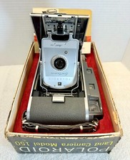 Vintage Polaroid Land Camera Model 150 with Original Box  Manual Clean Untested