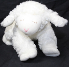 BABY Lamb GUND Winky White Plush Rattle 058133 Small Sheep Soft 8  Fluffy