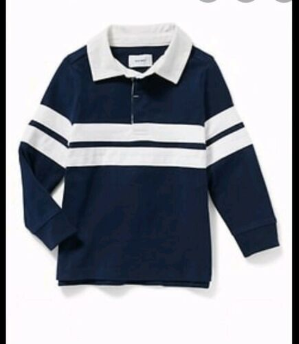 New Thick-Knit Rugby-Stripe Polo for Toddler Boys Size 18-24 months