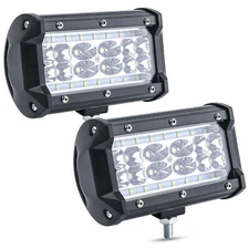 2X 5'' LED Work Lights Bar Spot Pods Fog Lamp Offroad Driving Truck SUV 4WD 4X4.