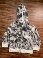 Cat  Jack Kids Hoodie Full Zip Tie Dye Gray / White Size XS 4/5 