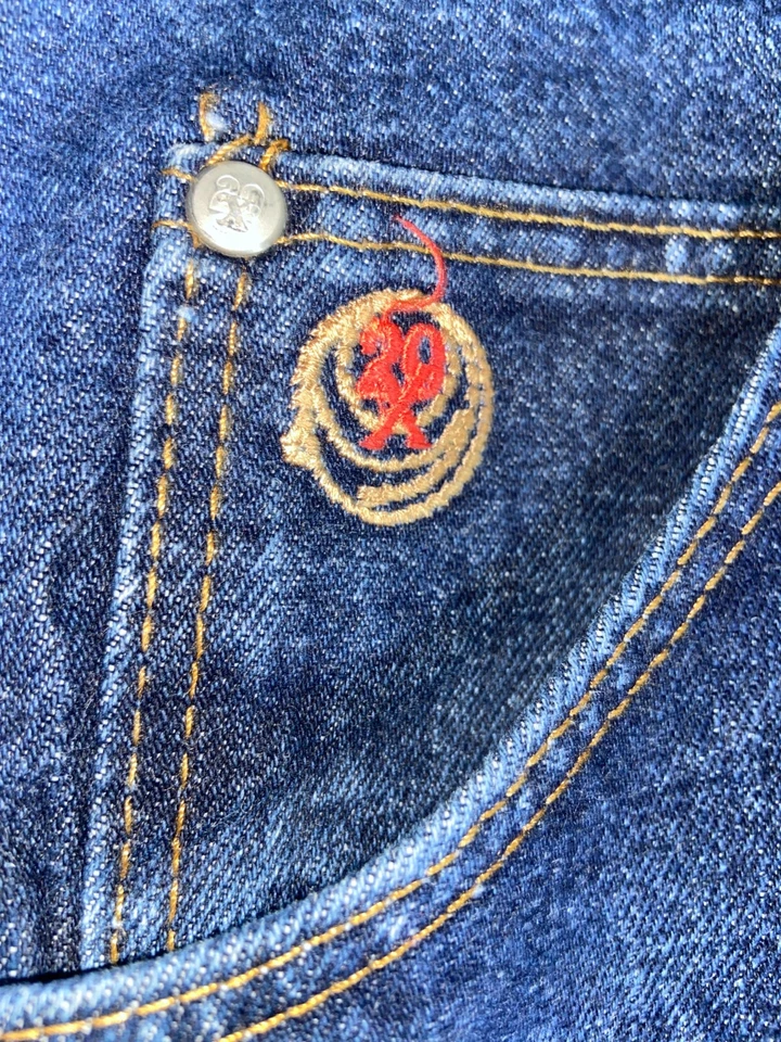 VTG Wrangler Jeans Men's 36x38 (35x39actual) 20X Blue Straight Leg Denim Western - Image 3 of 4