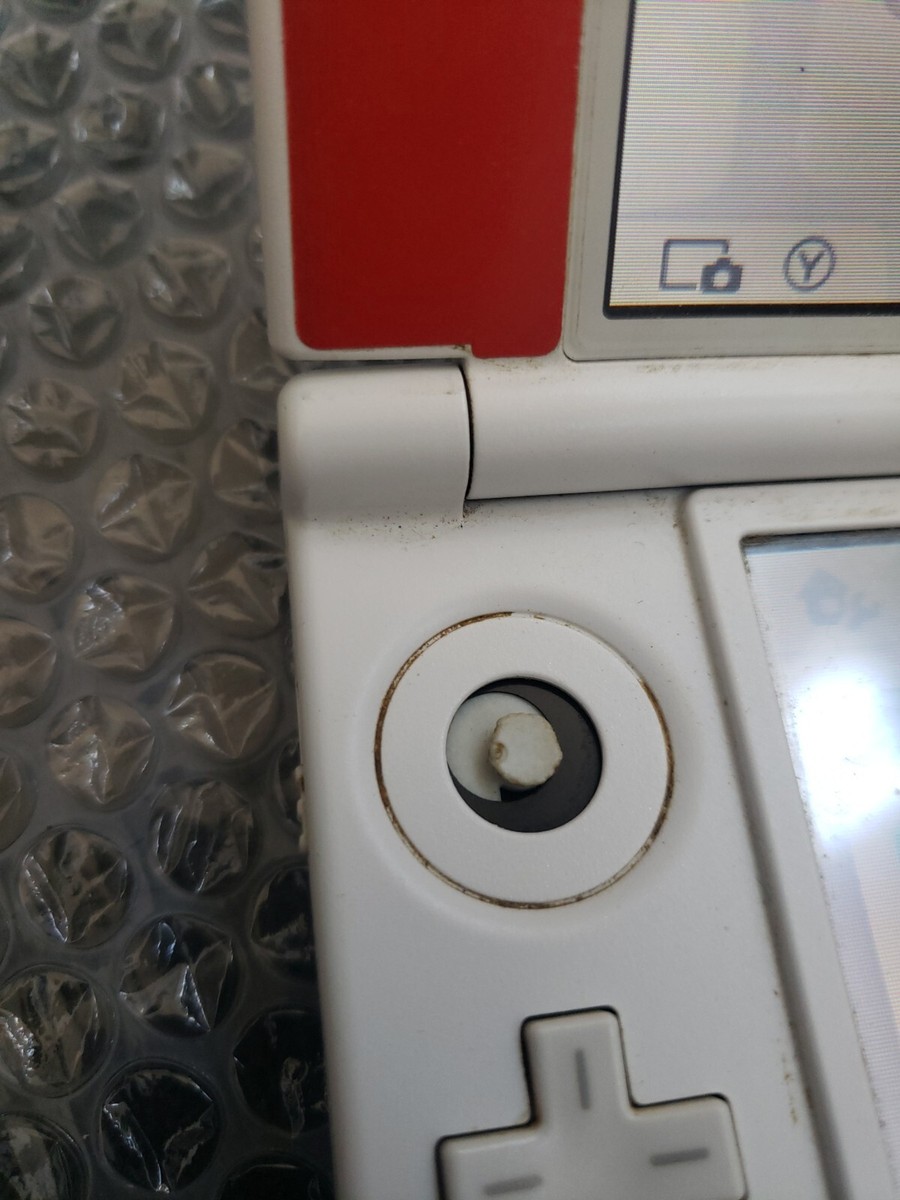 Nintendo 3DS LL White, Japanese, nub only joystick missing, ships  