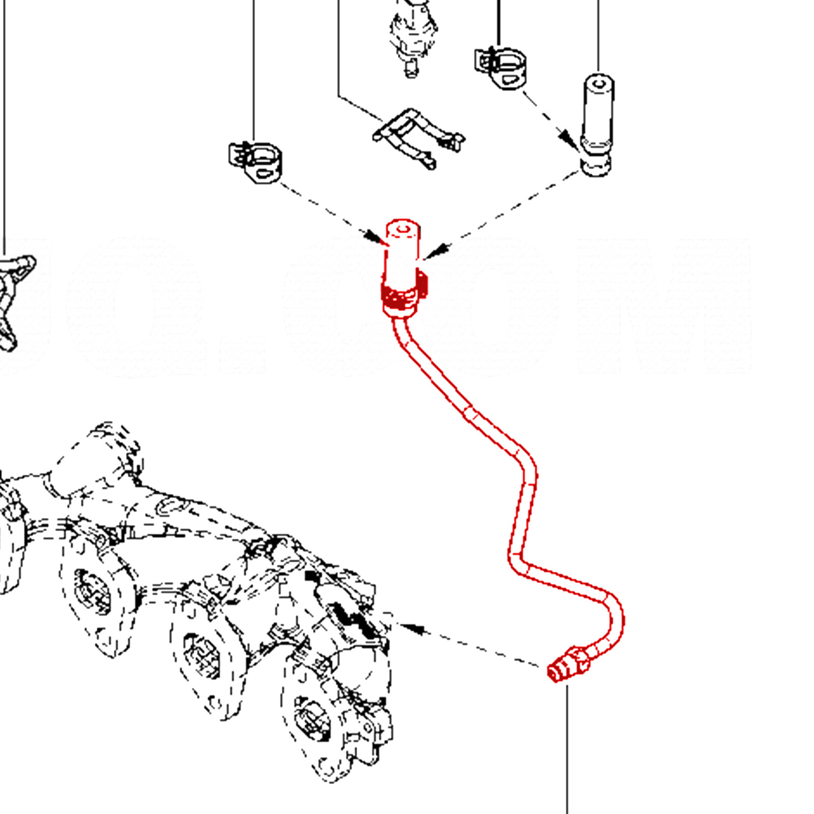 DPF Exhaust Pressure Sensor Pipe For Nissan Qashqai Juke Micra NV200 1