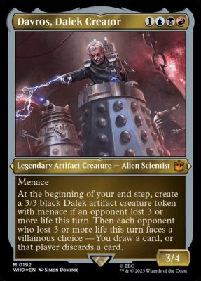MTG Doctor Who THICK STOCK *FOIL-ETCHED* M Davros, Dalek Creator