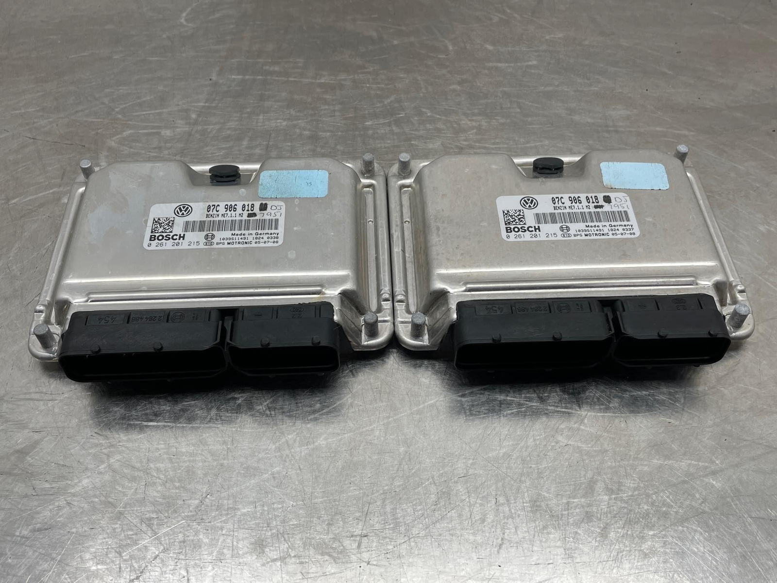 2006 Bentley Continental 6.0L Left & Right Engine Control Module ECU 07C906018DJ