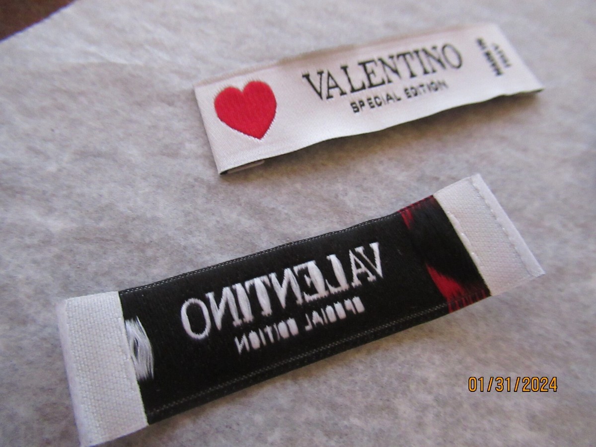 VALENTINO 2 Designer Tag LABEL Replacement Sewing Accessories lot