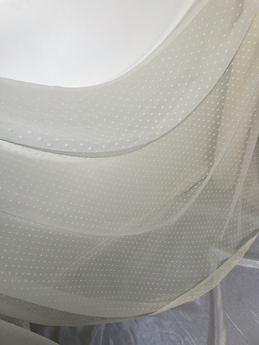 1 mtr cream dot dobby chiffon dress fabric...45” wide (114cm) - Picture 6 of 7