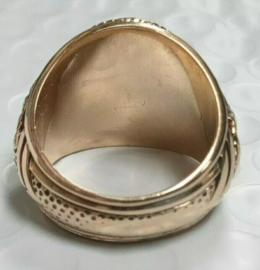 Men's A & M College Of Texas Aggie Ring 14k Yellow Gold Plated Without-Stone - Image 3 of 4