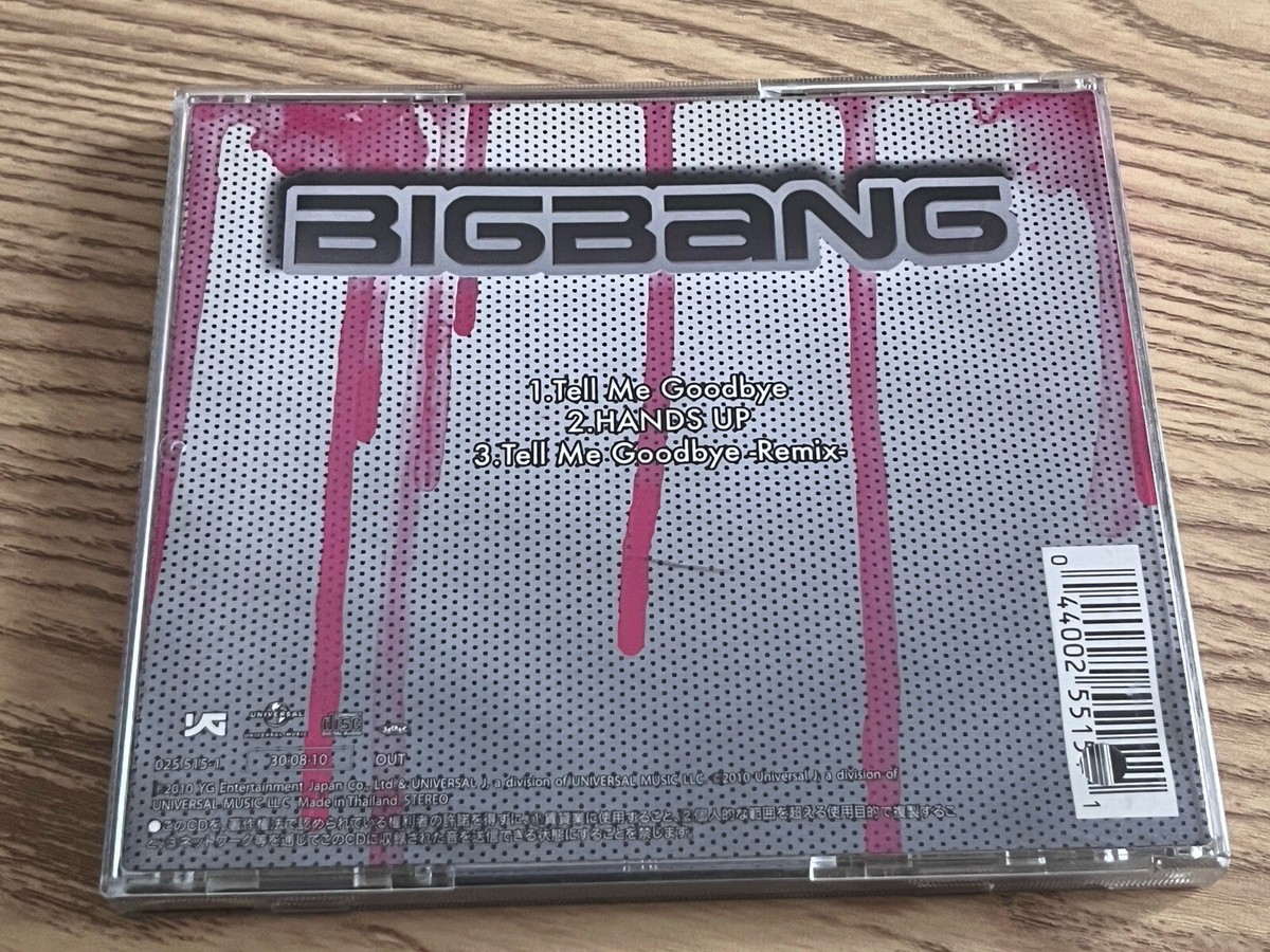 Bigbang Tell Me Goodbye Single Thailand Promo CD (GMM 2010s) K-Pop