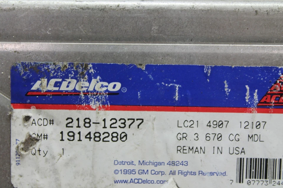 21812377 Chevrolet Impala 2003-04 Electronic Control Unit AcDelco ECU 215 5D3 - Image 3 of 4