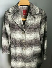 John Lewis Bianca Cream Brown Degradé Tie Dip Dye Ombre Stripe Light Coat 12