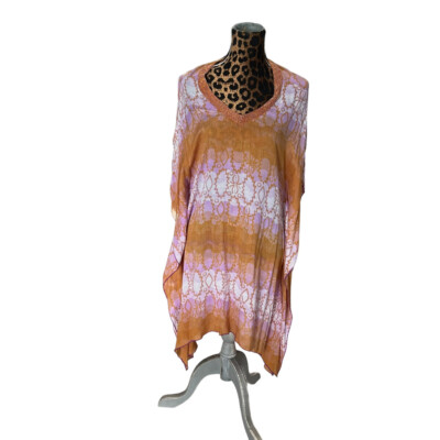 Walker & Wade Kaftan Dress Size S? Cold Shoulder Sleeve Beaded Neck