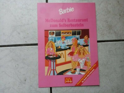 Mc Donalds ''Barbie'' Restaurant  Papier Bausatz  noch unbenutzt- top   Vintage ##