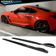 Fits 22-25 Toyota GR86 Subaru BRZ V2 Style Side Skirts Extension Matte Black ABS