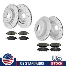 For Nissan Pathfinder 2005 - 2020 Front Rear Disc Rotors Ceramic Brake Pads Kit