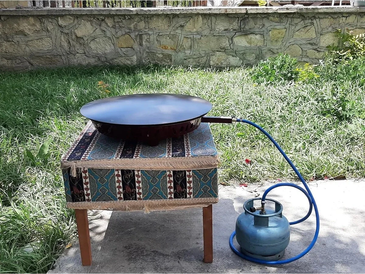 GAS 80 cm Saj Bread Tava Wrap Pita Chapati Indian Naan Markouk Cheese Pie Maker