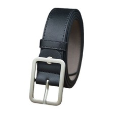 1X Boys PU Leather Belt 28mm Single Prong Buckle for Jeans School Uniform Belt