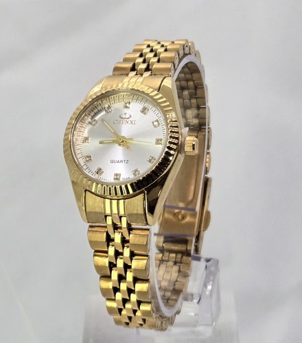 CHENXI Women's Gold Bracelet Crystal Index Dial Analog Quartz Watch - Picture 2 of 14